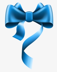 Bow Tie Clipart Transparent Background - Transparent Background Blue Ribbon Png, Png Download, Free Download