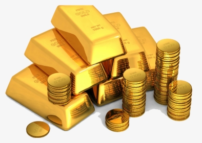 Gold Biscuits And Coins, HD Png Download, Free Download
