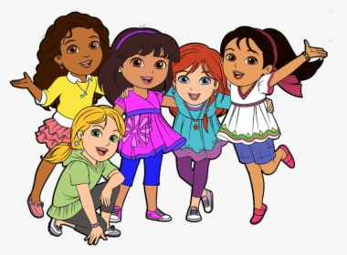 Group Clipart Friendship - Group Of Friends Cartoon, HD Png Download, Free Download