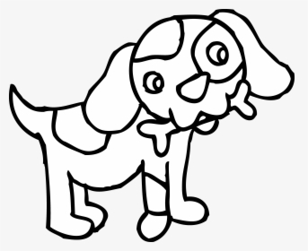 Dog Black And White Black And White Dog Clipart Clipart - Dog Clipart Coloring Page, HD Png Download, Free Download