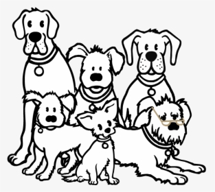 Group Of Dogs Png Black And White Transparent Group - Barking Head Dog Food, Png Download, Free Download