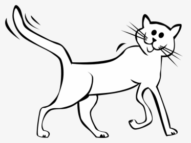 Black And White Png Of Cat - Cat Cartoon Black And White, Transparent Png, Free Download