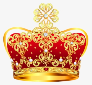 Crown Png Hd - Gold And Red Crown, Transparent Png, Free Download