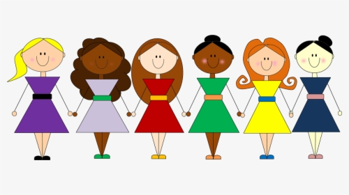 Transparent Group Of Friends Clipart - Group Of Girls Clipart, HD Png Download, Free Download