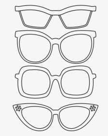 Sunglasses Clipart Colouring - Coloring Book Glasses, HD Png Download, Free Download