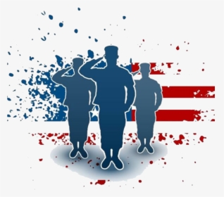 Transparent Veterans Day Clipart - Saluting Transparent Soldier Silhouette, HD Png Download, Free Download