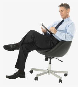Sitting Man Png Image - Sitting On Chair Png, Transparent Png, Free Download