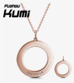 925 Solid Silver Circle Charm Stamped 1 Name Necklace - Locket, HD Png Download, Free Download