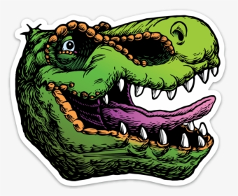 Image Of T-rex Head Sticker - Cartoon T Rex Head Png, Transparent Png, Free Download