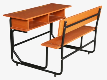2 Person Student Plastic School Desk And Chair - 2 Person School Desk, HD Png Download, Free Download