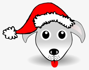 Cartoon Dog In A Santa Hat, HD Png Download, Free Download