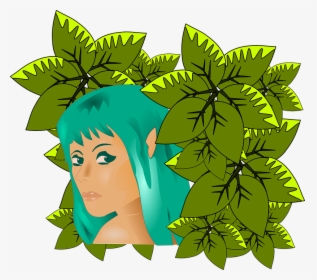 Woman, Girl, Turquoise, Leaves, Nature, Adam And Eve - Mujer Naturaleza Png, Transparent Png, Free Download