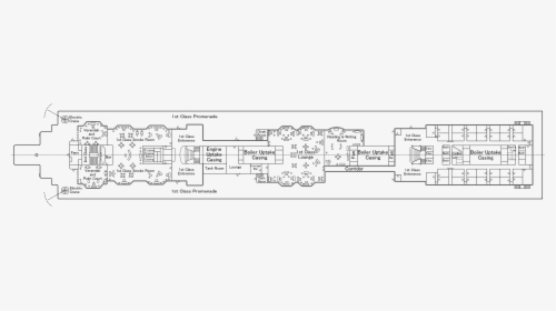 Titanic A-deck English - Titanic 1st Class Smoking Room Map, HD Png Download, Free Download