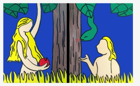 “adam & Eve”- 2 Canvases - Visual Arts, HD Png Download, Free Download