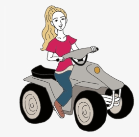 Clipart Freeuse Download Clipart Atv 4 Wheeler - Riding Quad Bike Clipart, HD Png Download, Free Download