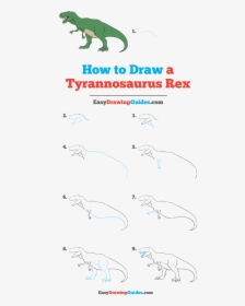 How To Draw Tyrannosaurus Rex - Drawing Easy Guide, HD Png Download, Free Download