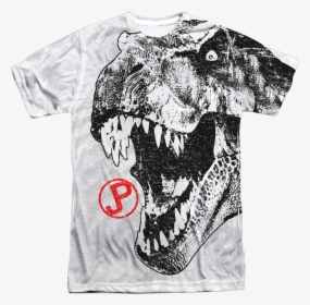 Big Print Jurassic Park T-shirt - Boys Sublimation, HD Png Download, Free Download