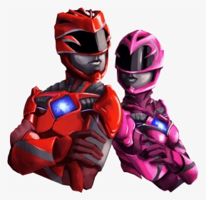Red And Pink Power Ranger Sticker - Power Rangers Red And Pink, HD Png Download, Free Download