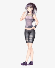 Anime Girl With Black Hair Ayame Shimizu Black Clothes - Hot Anime Girl Png, Transparent Png, Free Download