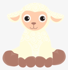 Sheep, Lamb, Cub, Wave, Farm, Home, Herd, Cute - Cartoon Lamb, HD Png Download, Free Download