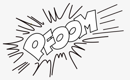 Explosion Drawing Black And White - Comic Book Onomatopoeia Coloring, HD Png Download, Free Download