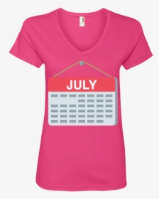 My July Calendar Emoji Ladies - T-shirt, HD Png Download, Free Download