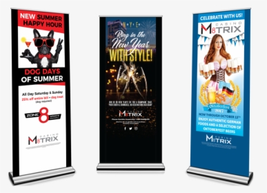 Roll Up Banners Graphic Design Branding Design Print - Casino M8trix, HD Png Download, Free Download