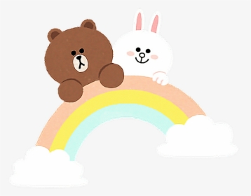Transparent Rainbow Line Png - Gambar Line Brown And Cony, Png Download, Free Download