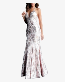 Georgia Dress - Jovani Floral Sequin Dress, HD Png Download, Free Download