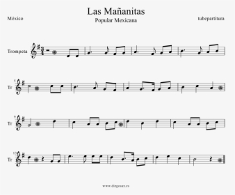Las Mañanitas Trompeta-1 - Alto Sax Christmas Sheet Music, HD Png Download, Free Download