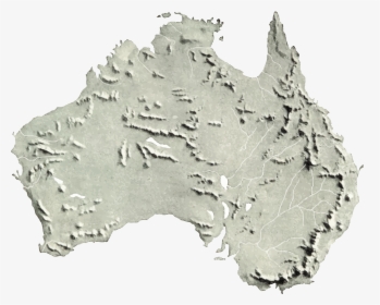 Australia Relief Map 2 Clip Arts - Relief Map Australia, HD Png Download, Free Download