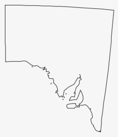 Line Art,angle,area - South Australia Map Outline, HD Png Download, Free Download