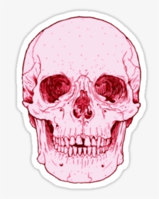 #calavera #calaveras #pink #esqueleto #craneo #huesos - Tattoo Skull Front, HD Png Download, Free Download