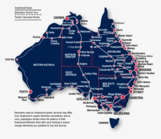 Greyhound Bus Routes Australia, HD Png Download, Free Download