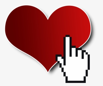 Click On Heart - Hand Cursor, HD Png Download, Free Download