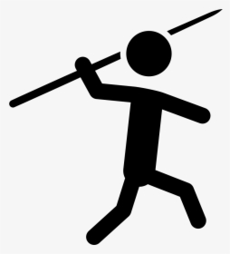 Throwing Javelin Silhouette Of A Male Thrower - Lanzamiento De Jabalina Png, Transparent Png, Free Download