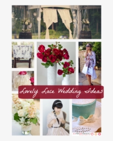 50 Lovely Lace Wedding Ideas - Garden Roses, HD Png Download, Free Download