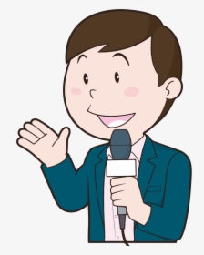 Male News Reporter - Male News Reporter Cartoon, HD Png Download, Free Download