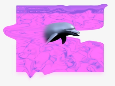 Vaporwave Dolphin Png -lean Dolphin Intaes Vaporwave - Common Bottlenose Dolphin, Transparent Png, Free Download