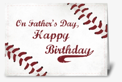 Grandpa Father"s Day Grunge Baseball Greeting Card - Calligraphy, HD Png Download, Free Download