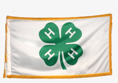 3’ X 5’ 4-h Flag With Fringe - 4 H Clover Gif, HD Png Download, Free Download