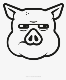 Suspicious Pig Coloring Page - Derpy Coloring Pages, HD Png Download, Free Download