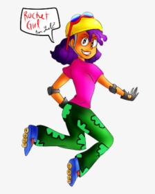Rocket Girl-am531 - Cartoon, HD Png Download, Free Download