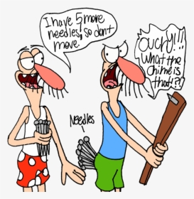 Ouch By Wumowumo Needles - Cartoon, HD Png Download, Free Download