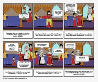 Romeo And Juliet Act 3 Scene 5 Storyboard, HD Png Download, Free Download