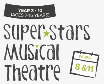 Super Stars Musical Theatre - Black-and-white, HD Png Download, Free Download