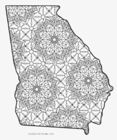 Free Printable Georgia Coloring Page With Pattern To - Free Printable Pictures Of Georgia, HD Png Download, Free Download