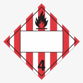 Flammable Solid 4.1 Placard, HD Png Download, Free Download