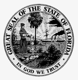 Transparent Florida State Outline Png - State Of Florida Seal Png, Png Download, Free Download