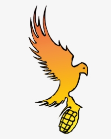 Diving Hawk Png - Dove And Grenade Png, Transparent Png, Free Download